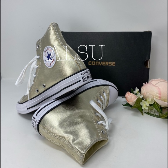 Converse Ctas High Top Light Gold W AUTHENTIC - Picture 5 of 8